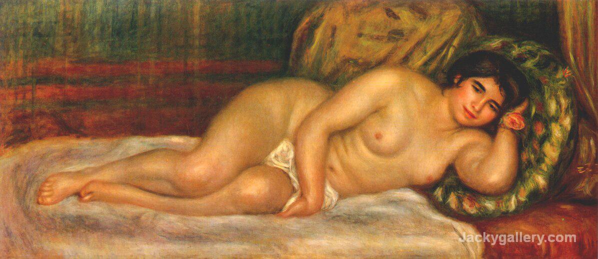 Reclining nude (gabrielle) by Pierre Auguste Renoir paintings reproduction